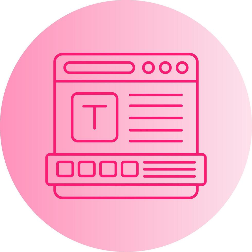 Footer Gradient Circle Icon vector