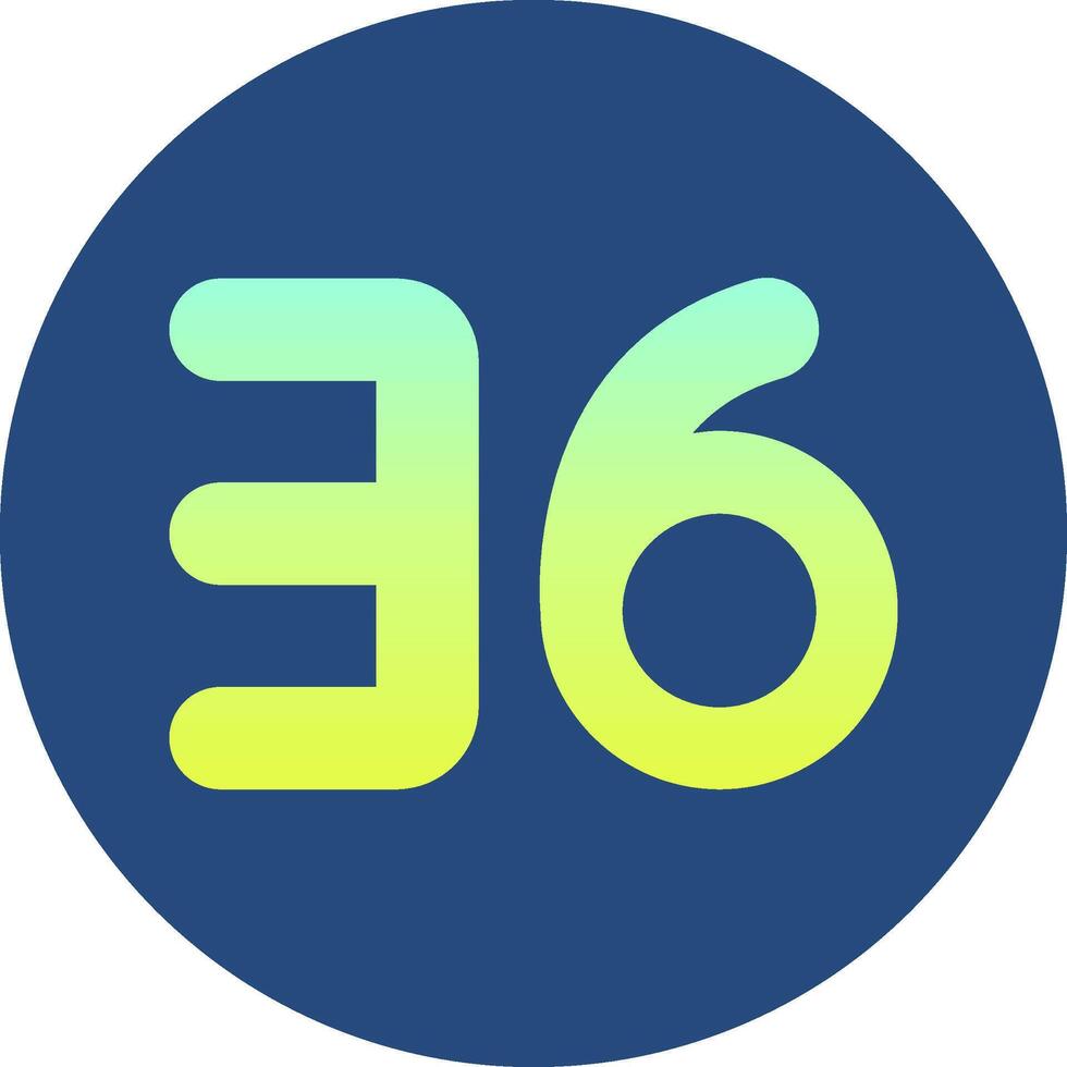 Thirty six Gradient Circle Icon vector