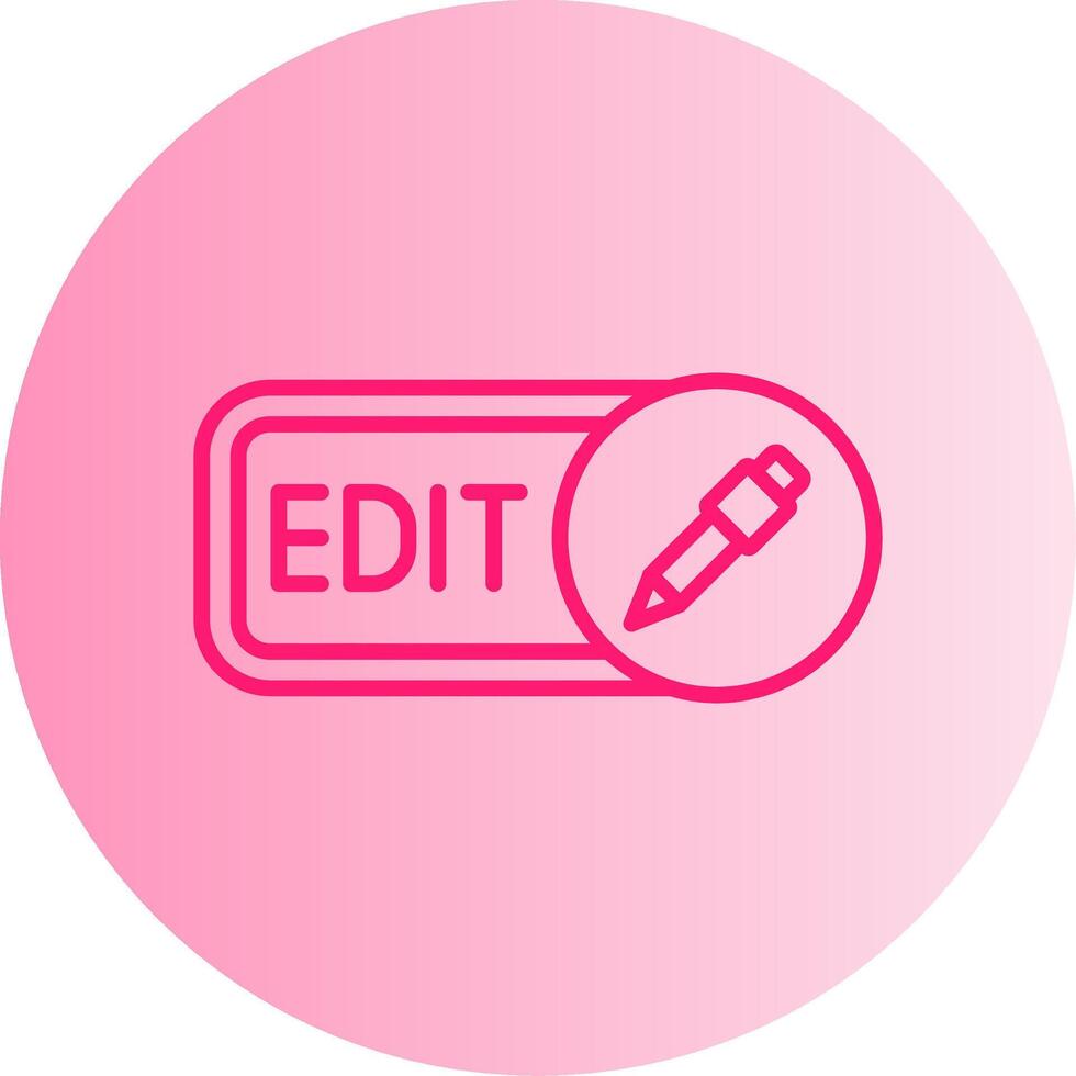 Edit Gradient Circle Icon vector