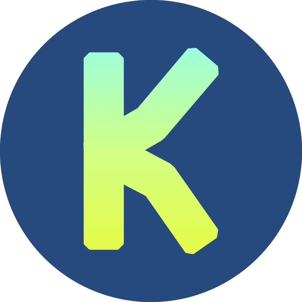 Small k Icon vector
