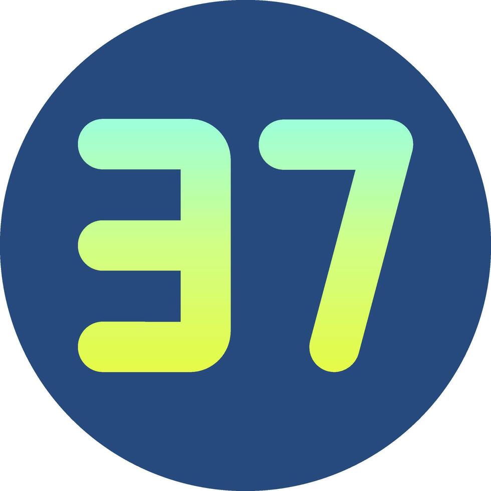Thirty seven Gradient Circle Icon vector