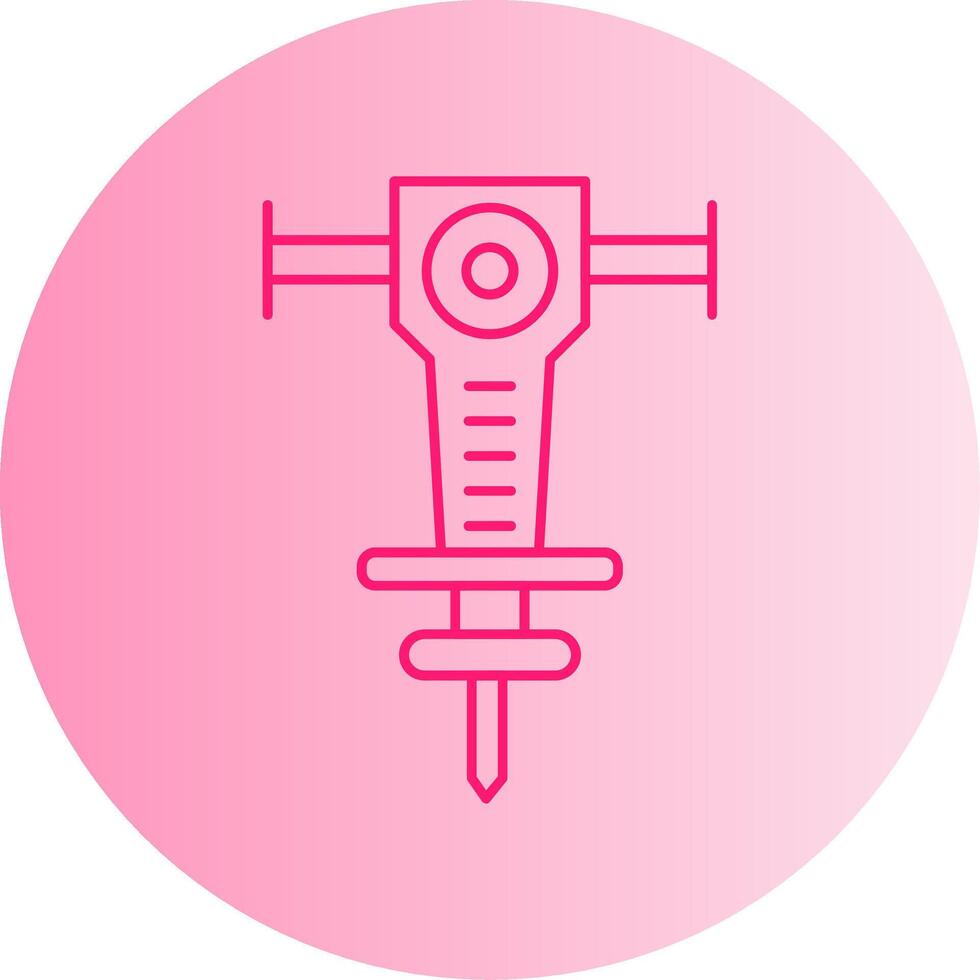 Jackhammer Gradient Circle Icon vector