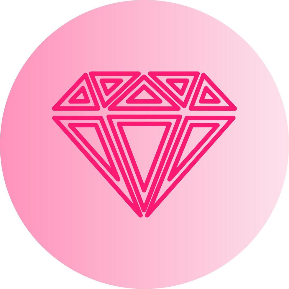 Diamond Gradient Circle Icon vector