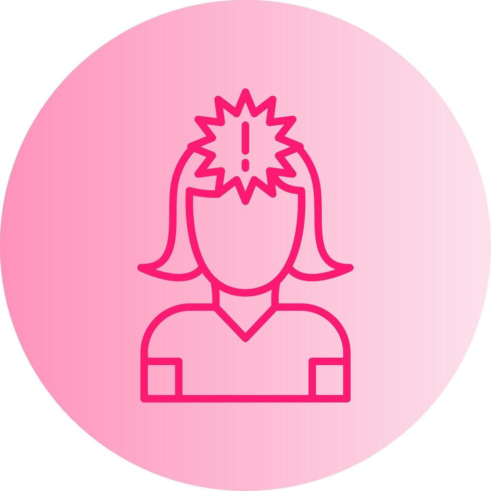 Panic Gradient Circle Icon vector