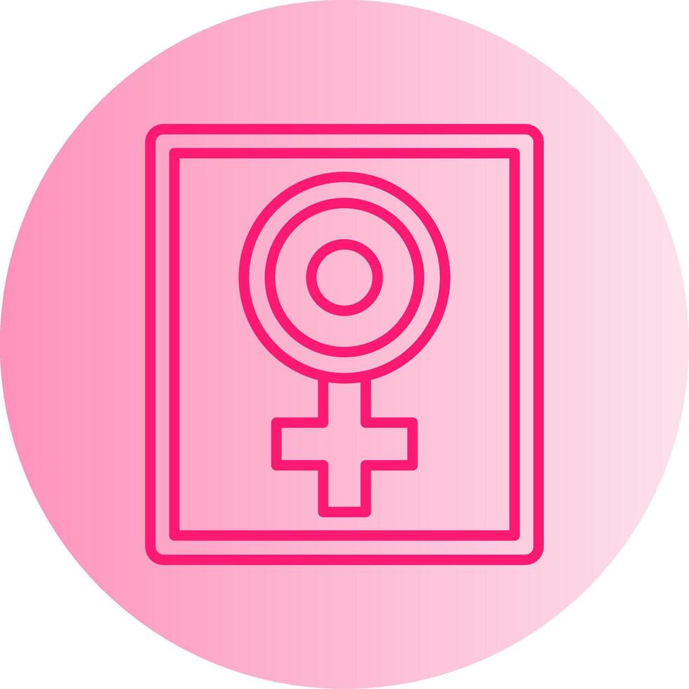 Girl Power Gradient Circle Icon vector