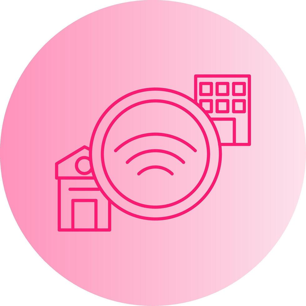 Hybrid Work Gradient Circle Icon vector