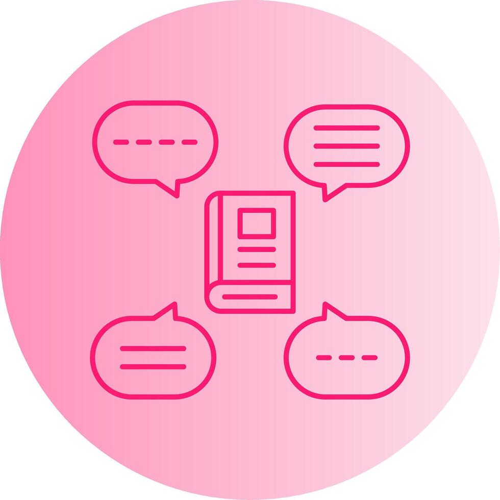Discussion Group Gradient Circle Icon vector