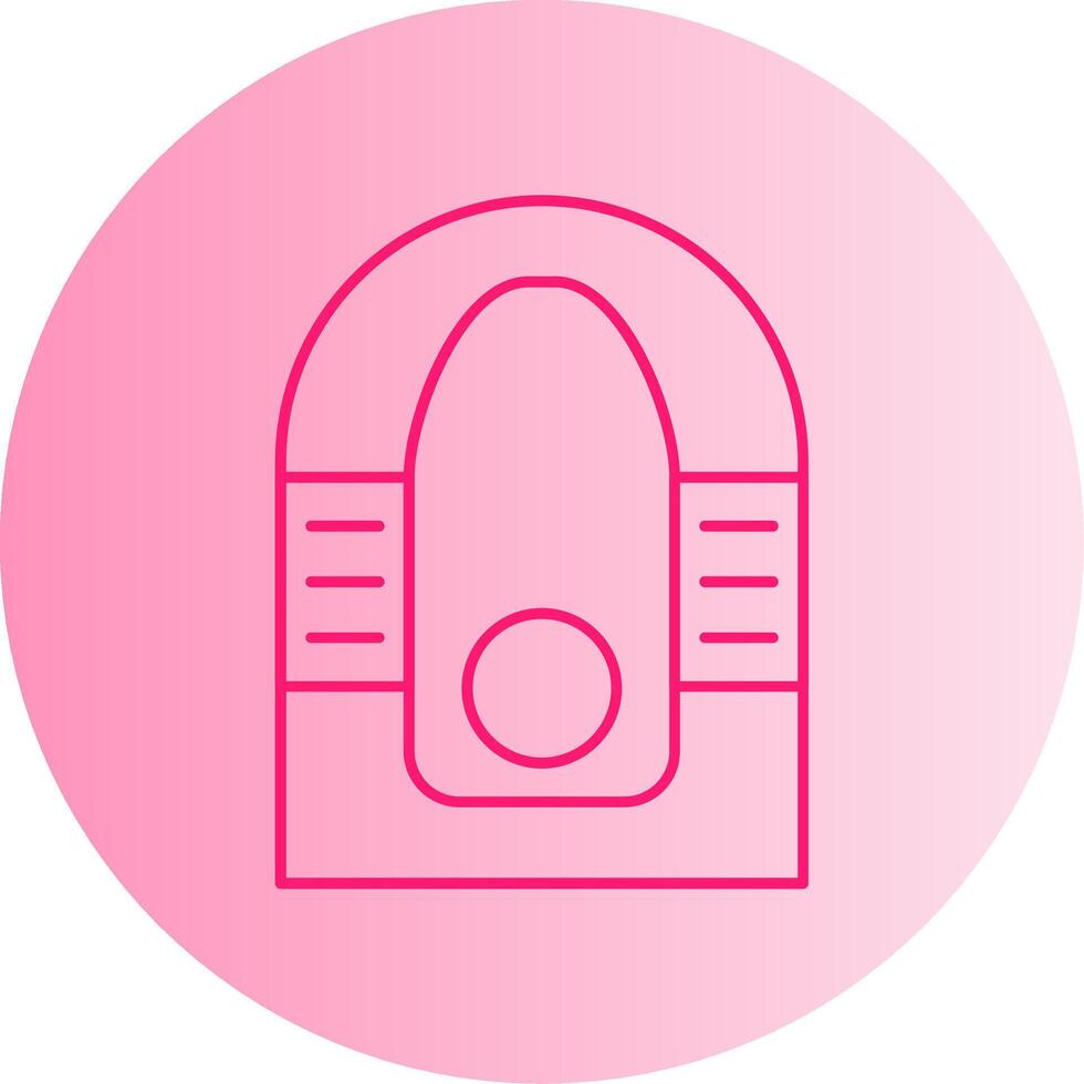 Portable Toilet Gradient Circle Icon vector