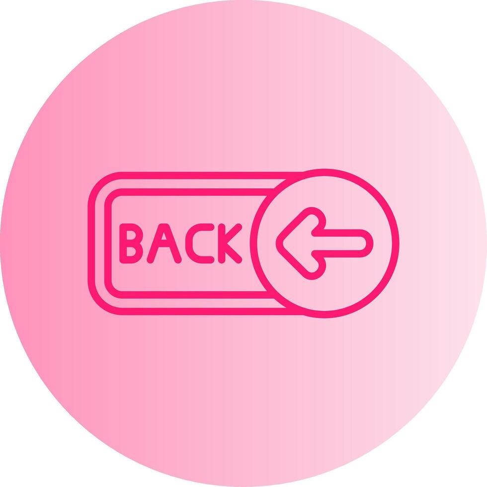 Back Gradient Circle Icon vector
