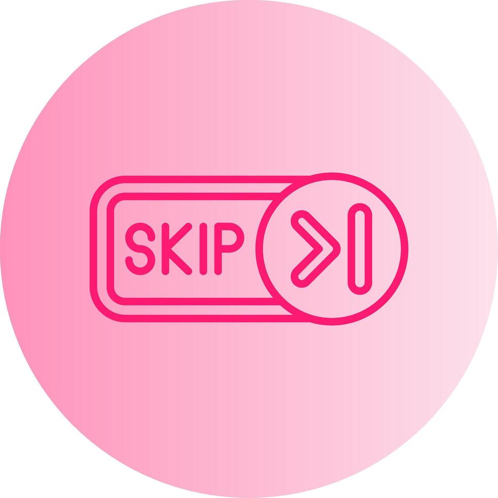 Skip Gradient Circle Icon vector