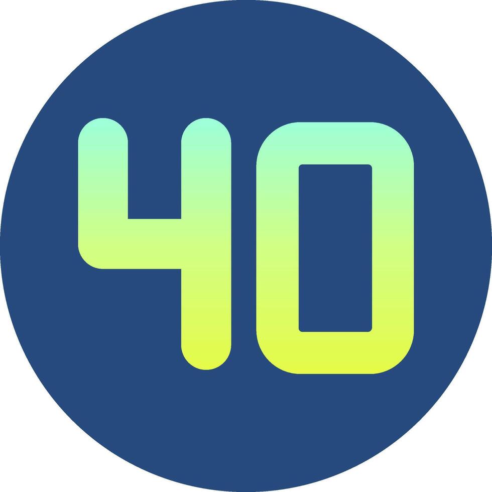 Forty Gradient Circle Icon vector