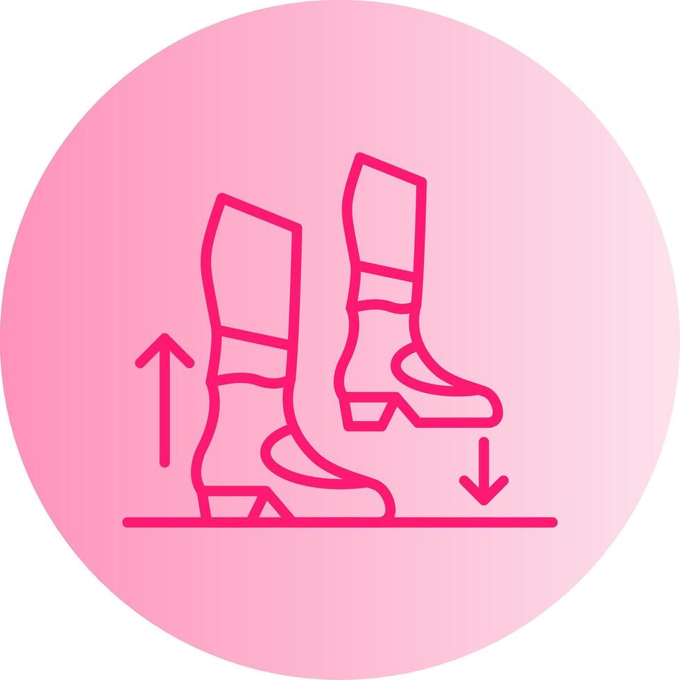 Step Gradient Circle Icon vector