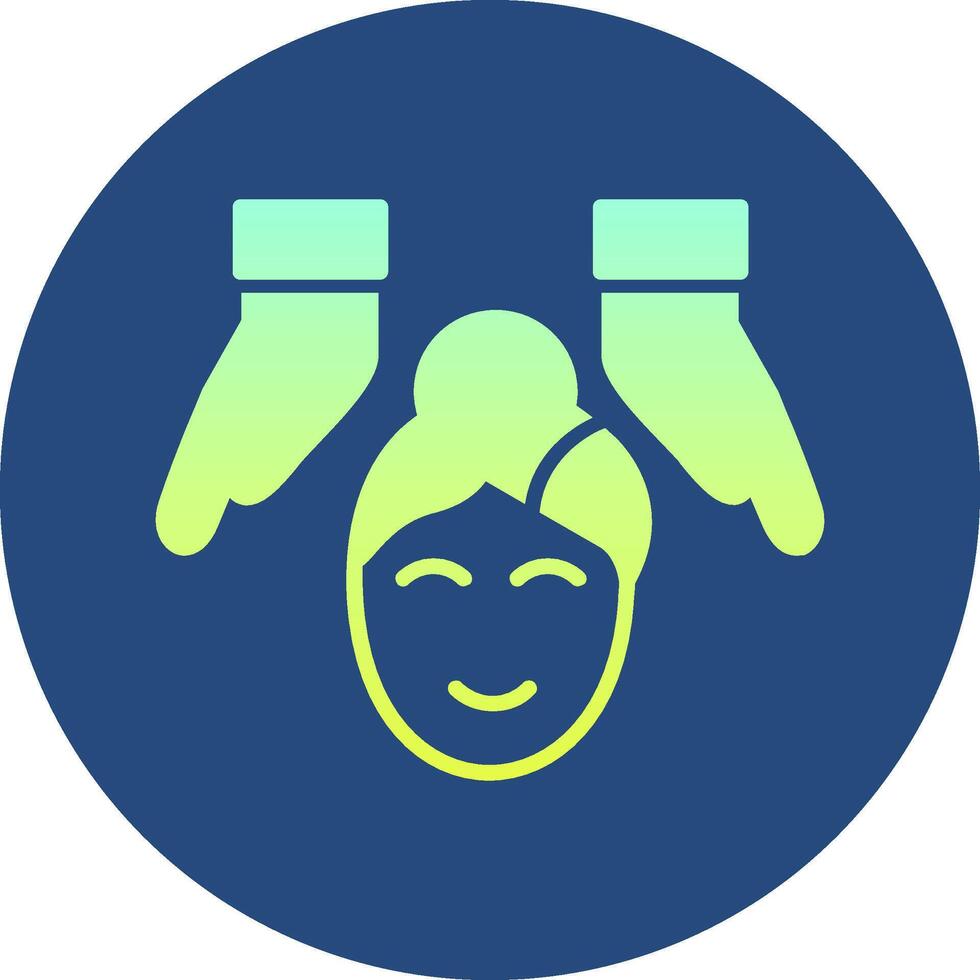 Massage Gradient Circle Icon vector