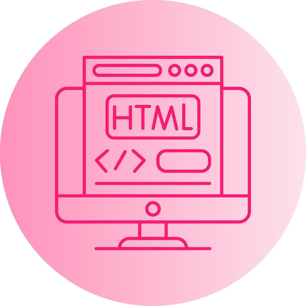 Html Gradient Circle Icon vector