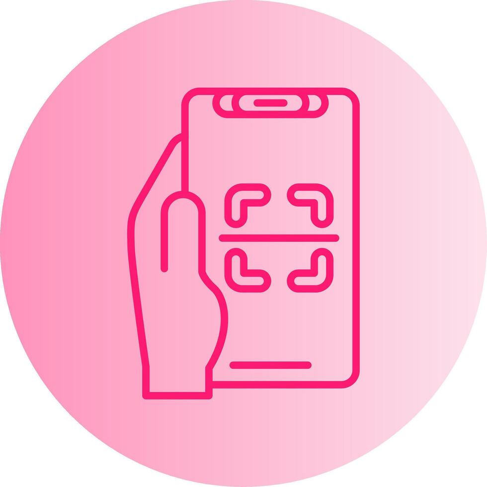 Scanner Gradient Circle Icon vector