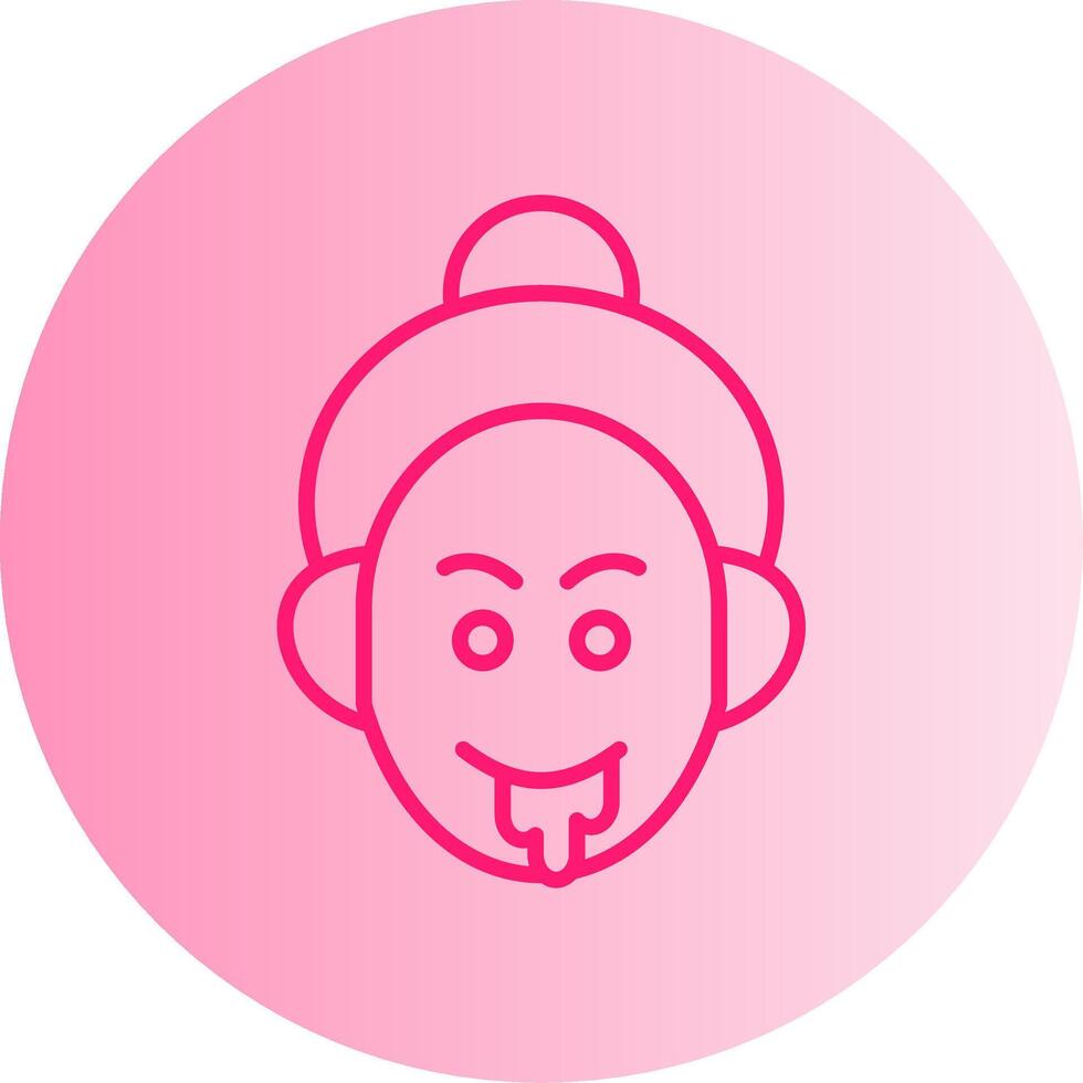 Drooling Gradient Circle Icon vector