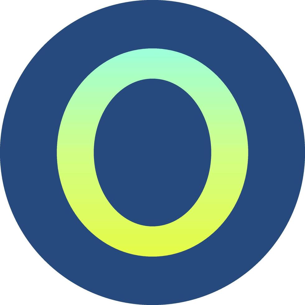 Small o Icon vector