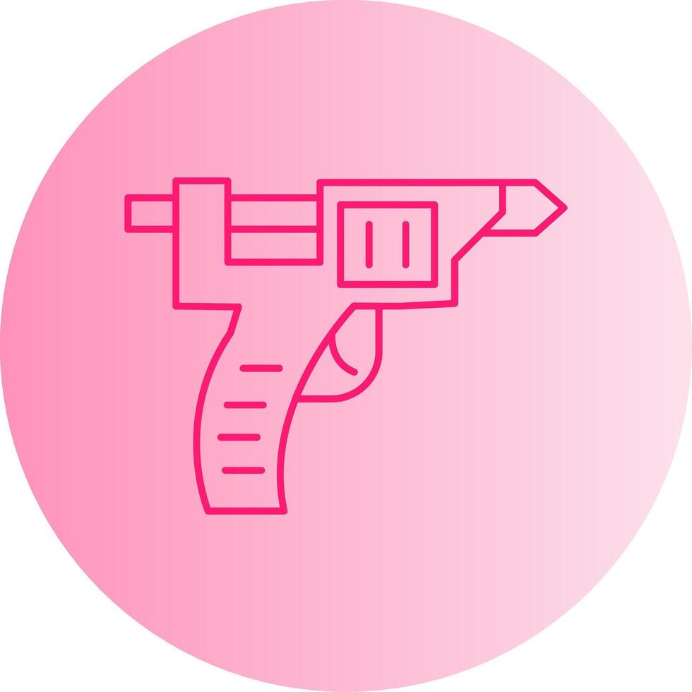 Glue Gun Gradient Circle Icon vector