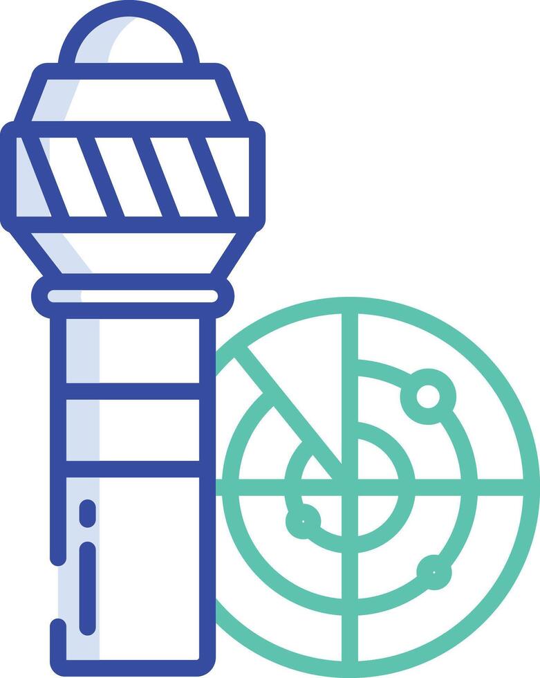 Traffic Controller outline color illustration vector