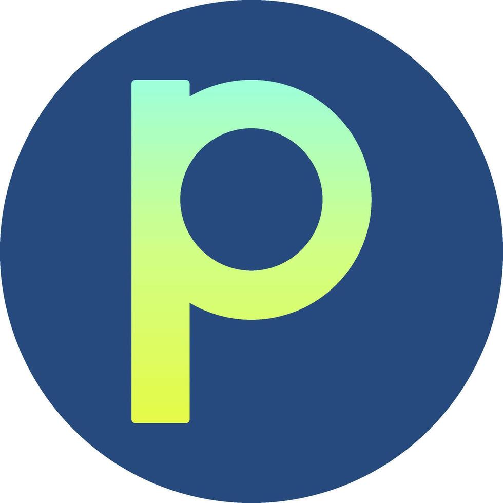 Small p Icon vector