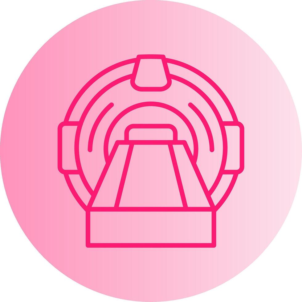 Mri Gradient Circle Icon vector