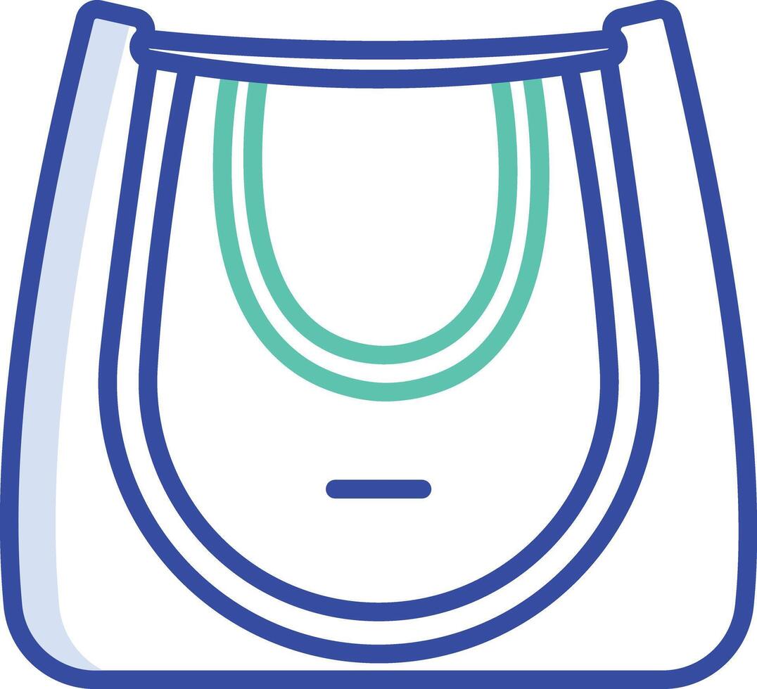 Vanity bag outline color illustration vector