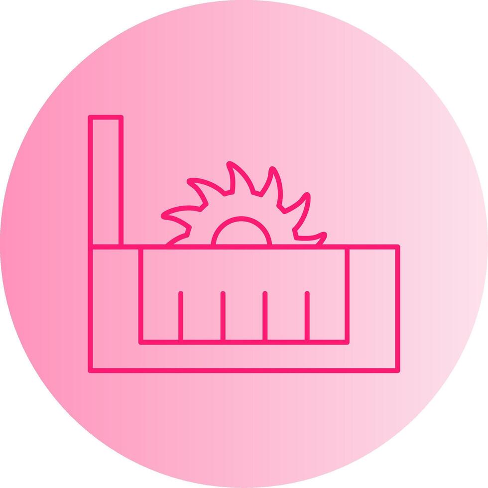Table Saw Gradient Circle Icon vector