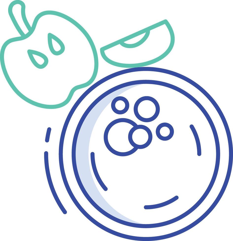 apple juice outline color illustration vector
