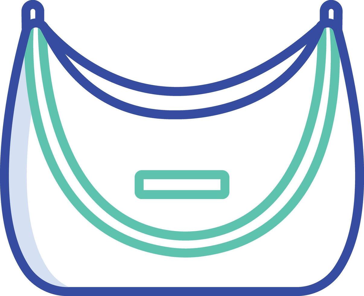 Vanity bag outline color illustration vector