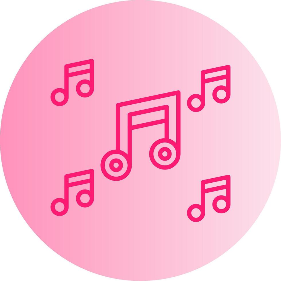 Music Gradient Circle Icon vector