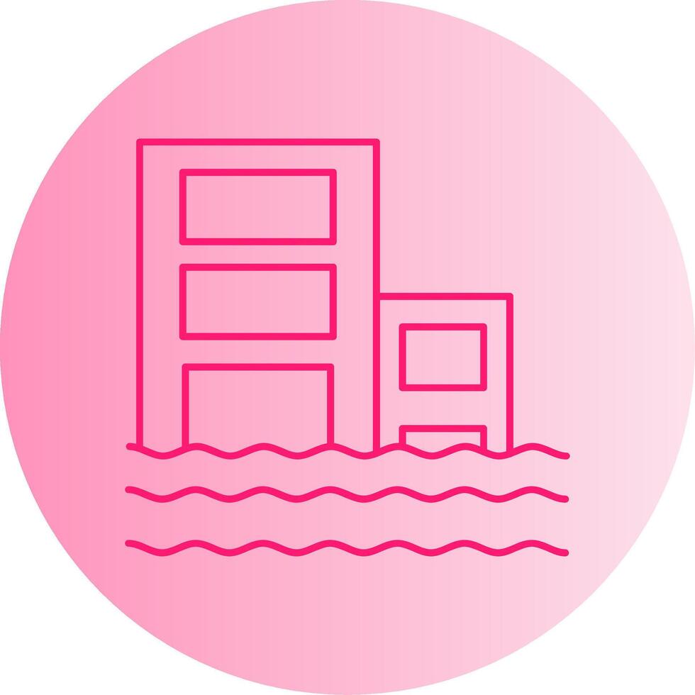Flood Gradient Circle Icon vector