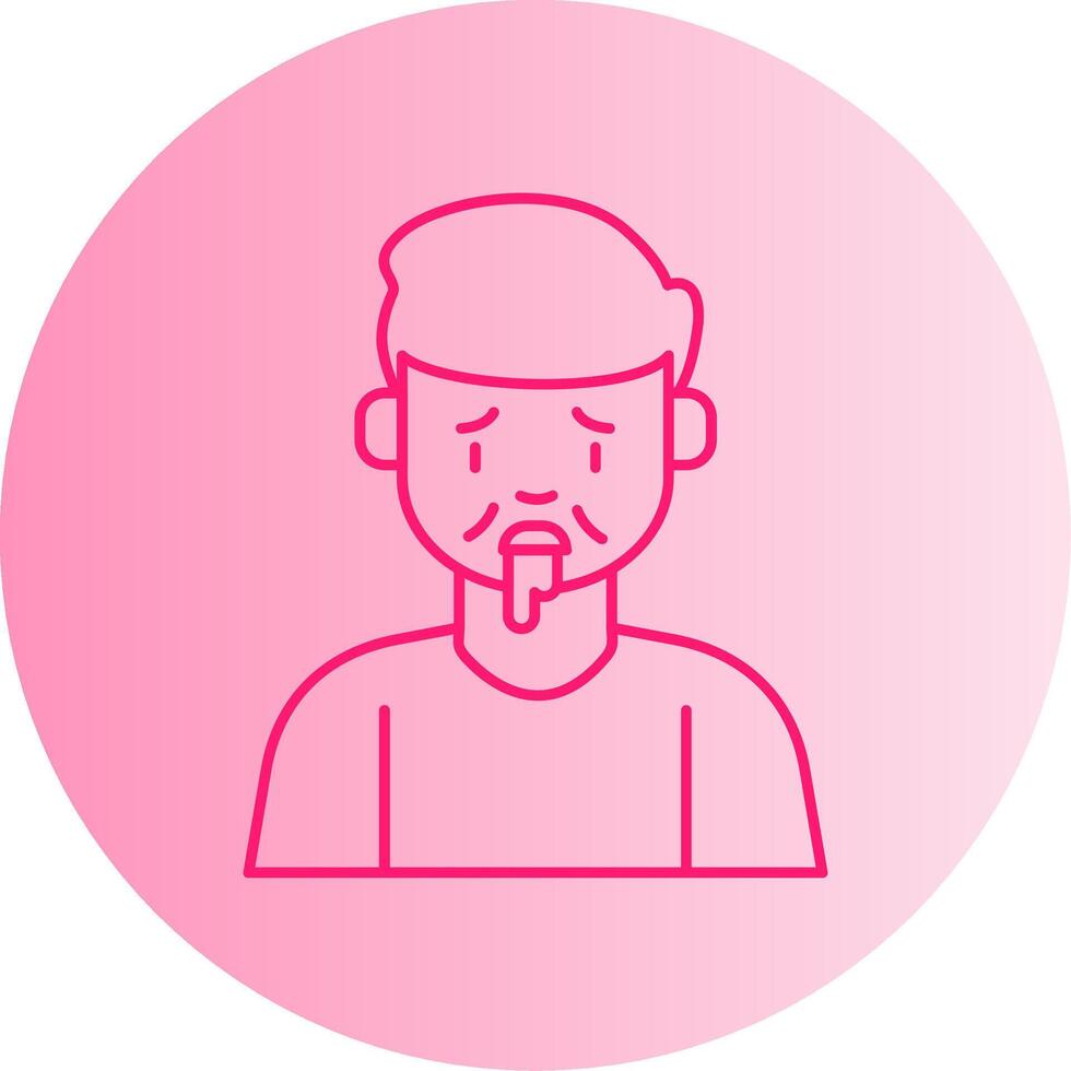 Drooling Gradient Circle Icon vector