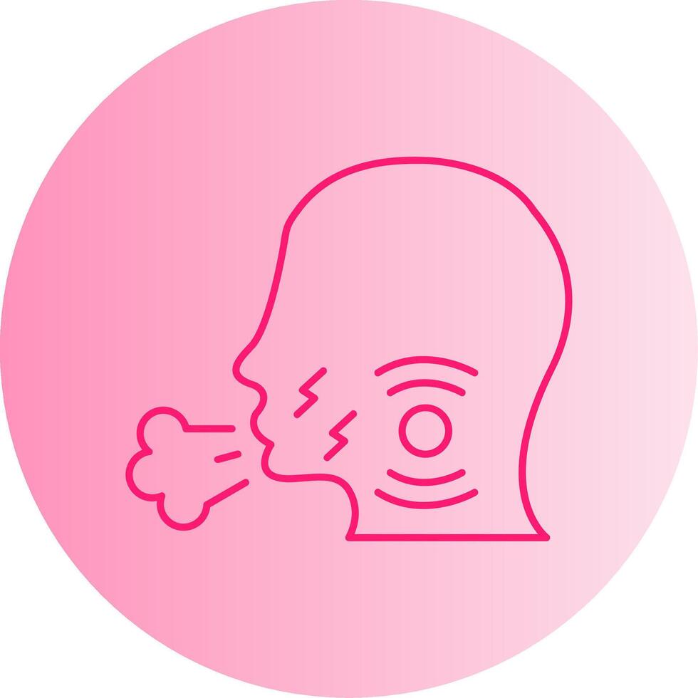 Cough Gradient Circle Icon vector
