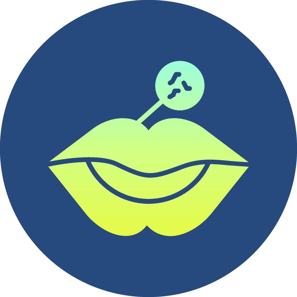 Lips Gradient Circle Icon vector