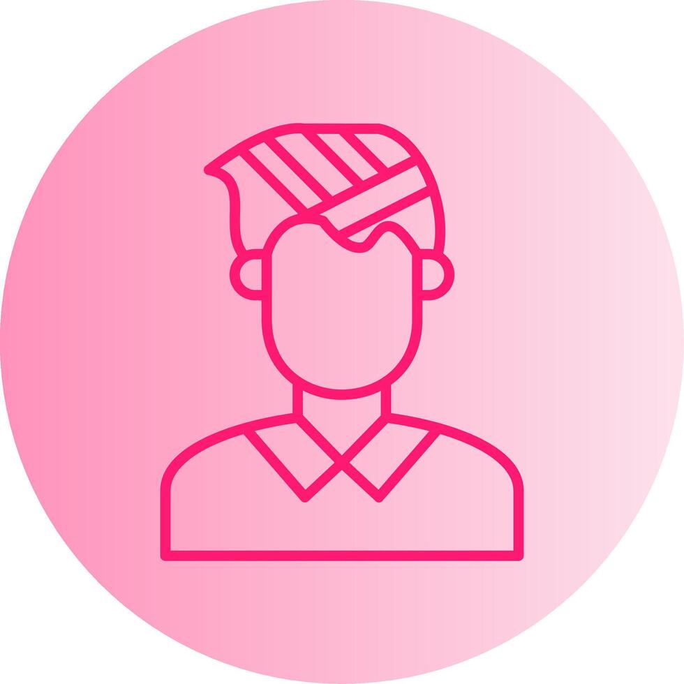 Injury Gradient Circle Icon vector