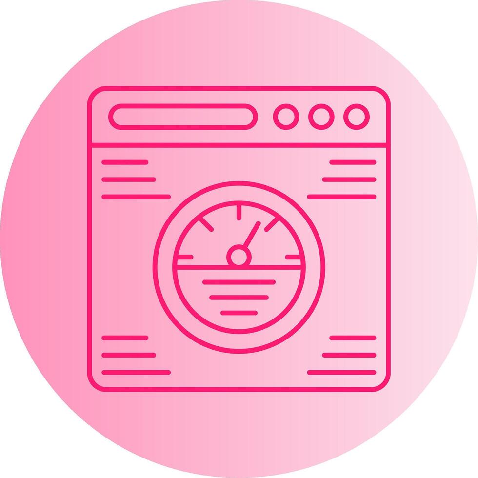 Speedometer Gradient Circle Icon vector