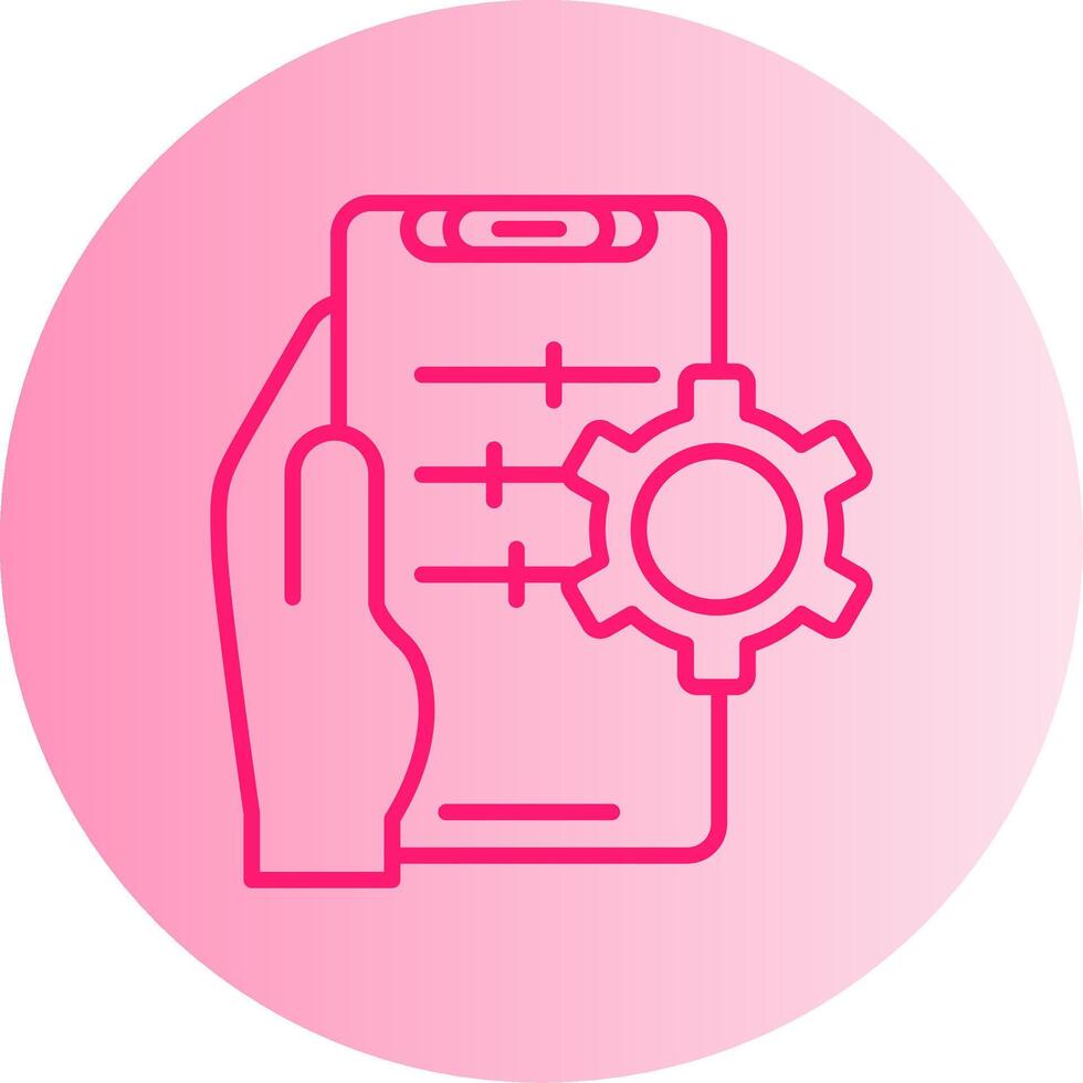 Setting Gradient Circle Icon vector