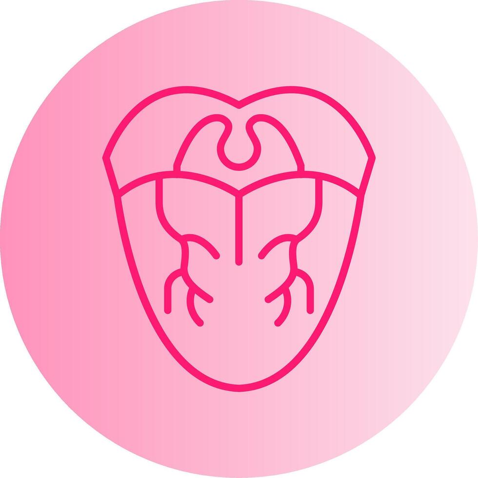Tongue Gradient Circle Icon vector