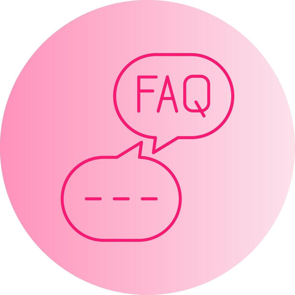 Faq Gradient Circle Icon vector