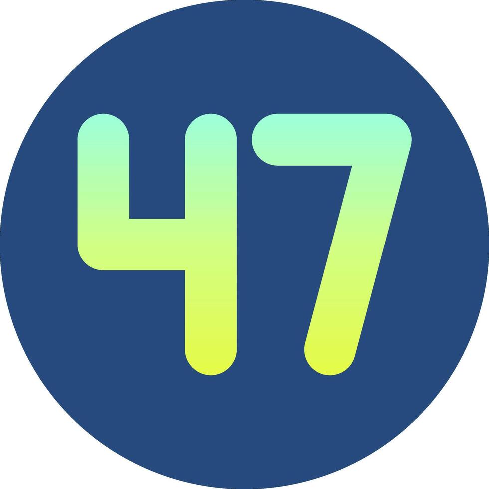 Forty seven Gradient Circle Icon vector