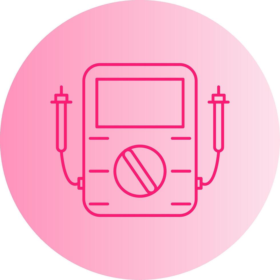 Voltmeter Gradient Circle Icon vector