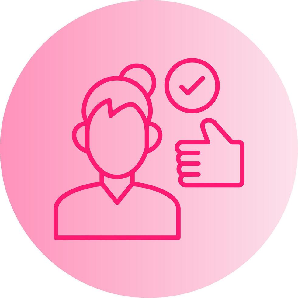 Work Done Gradient Circle Icon vector