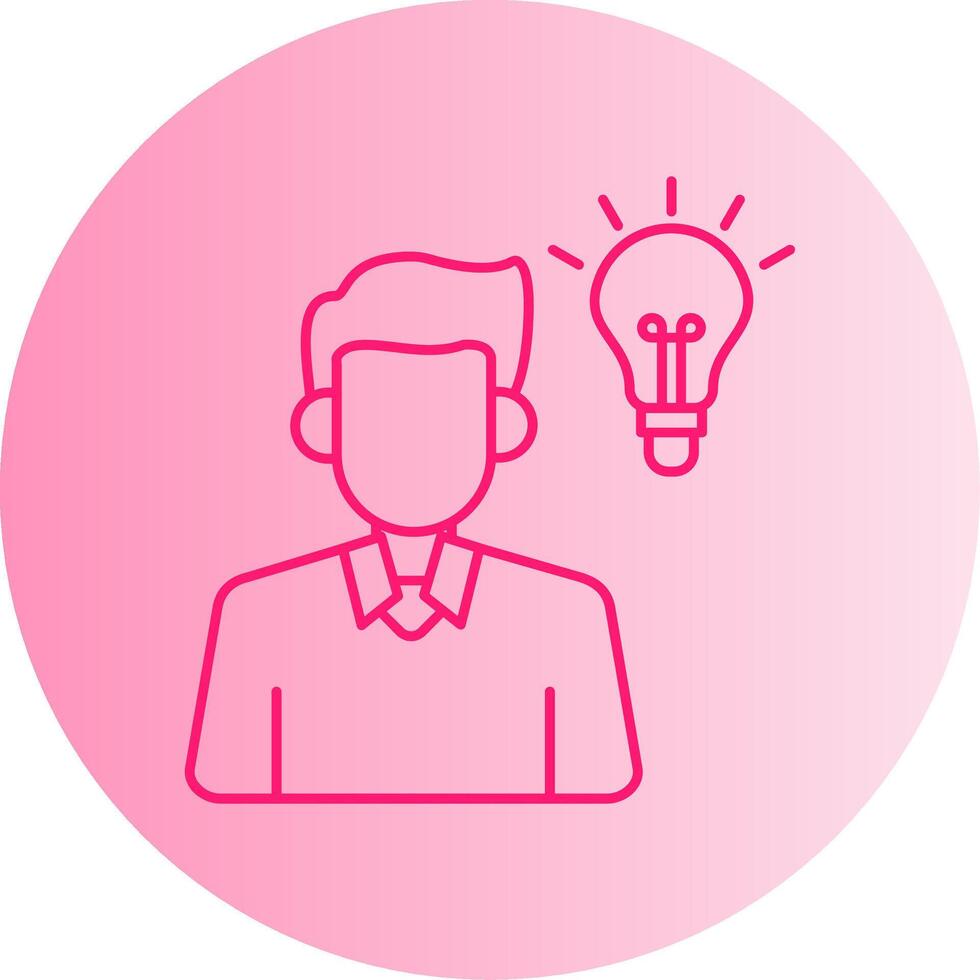 Idea Gradient Circle Icon vector