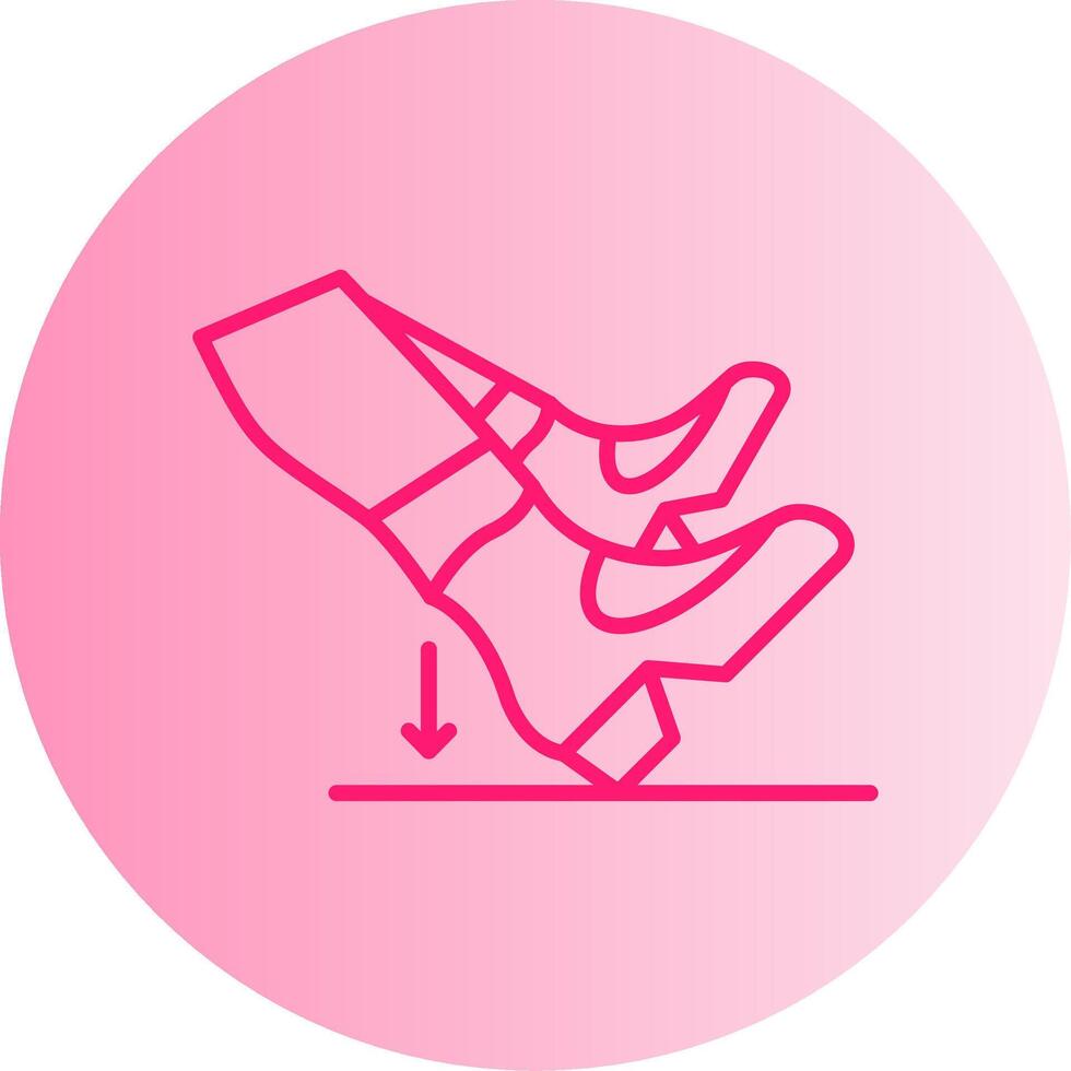 Heel Dig Gradient Circle Icon vector