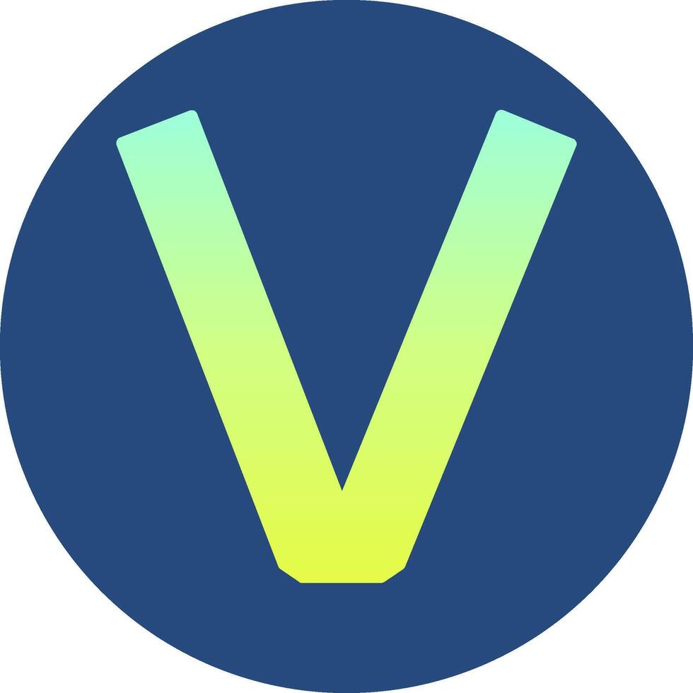 Small v Icon vector