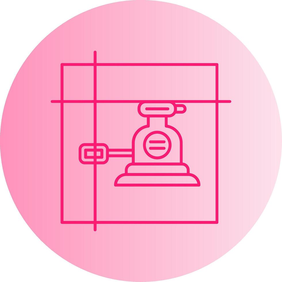 Laser Level Gradient Circle Icon vector