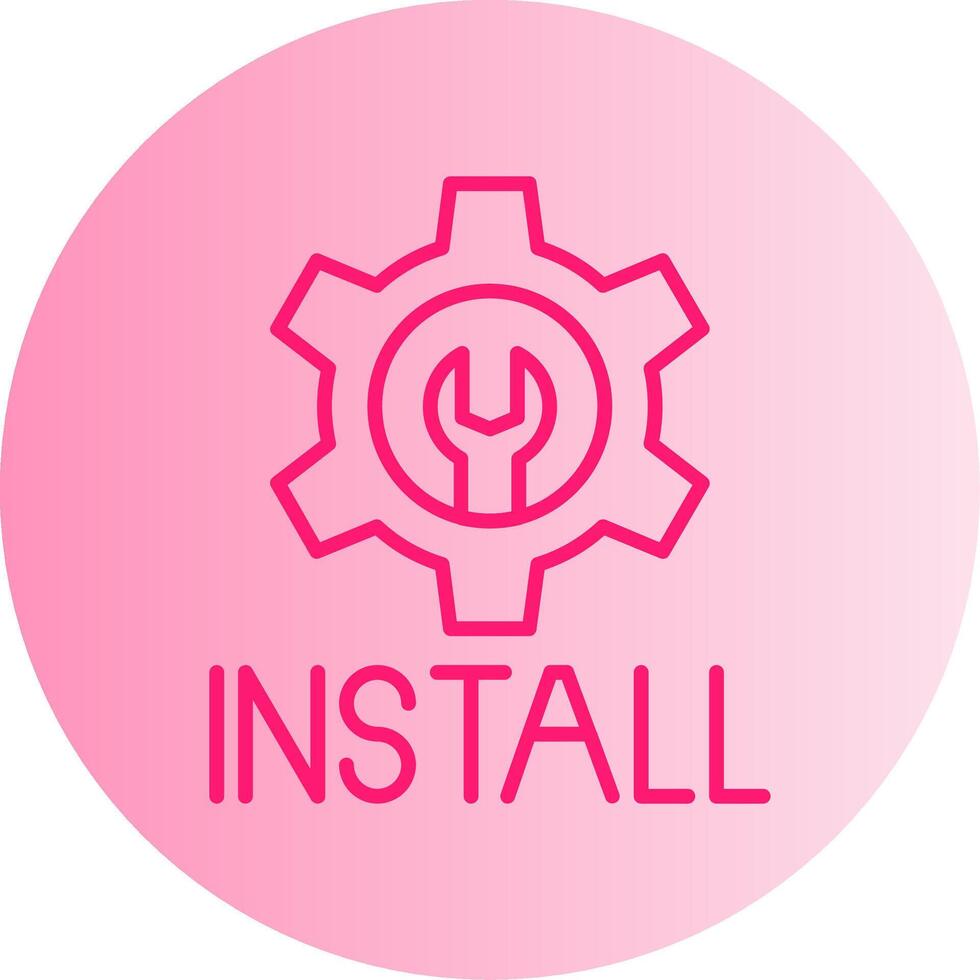 Install Gradient Circle Icon vector