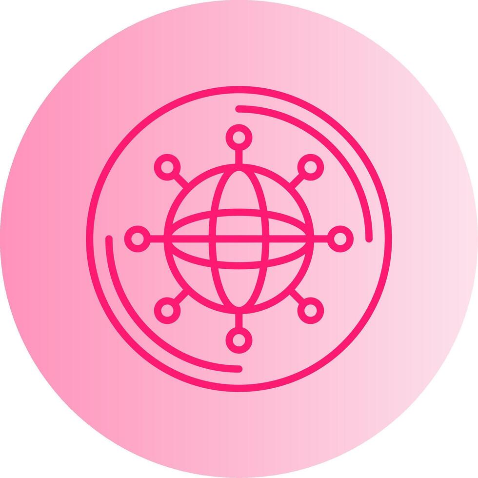 Internet Of Things Gradient Circle Icon vector
