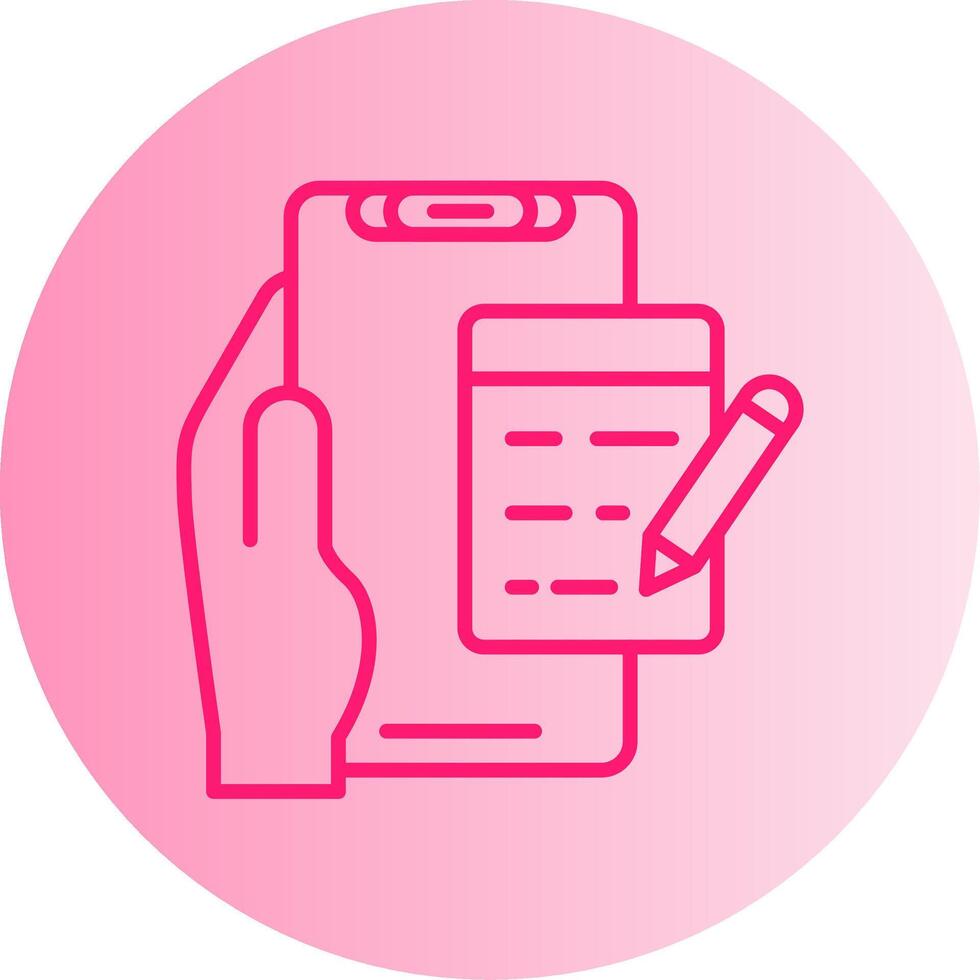 Edit Gradient Circle Icon vector