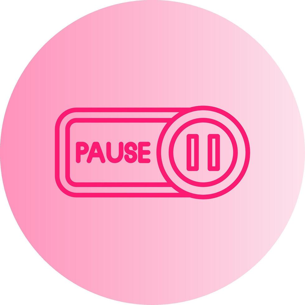 Pause Gradient Circle Icon vector